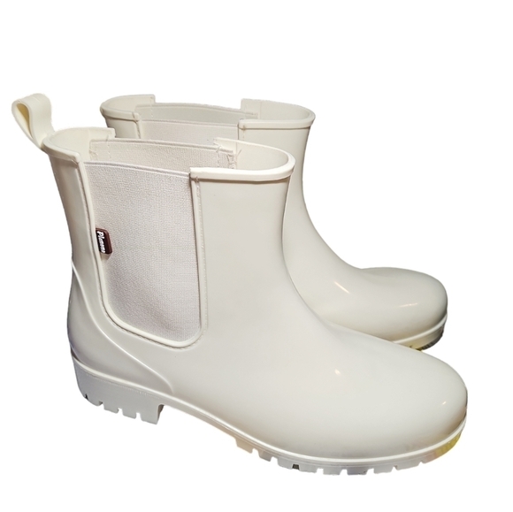 Planone Short White Chelsea Anit-Slipping Rain Boots EU Size 40 Size 9 US - Picture 4 of 11